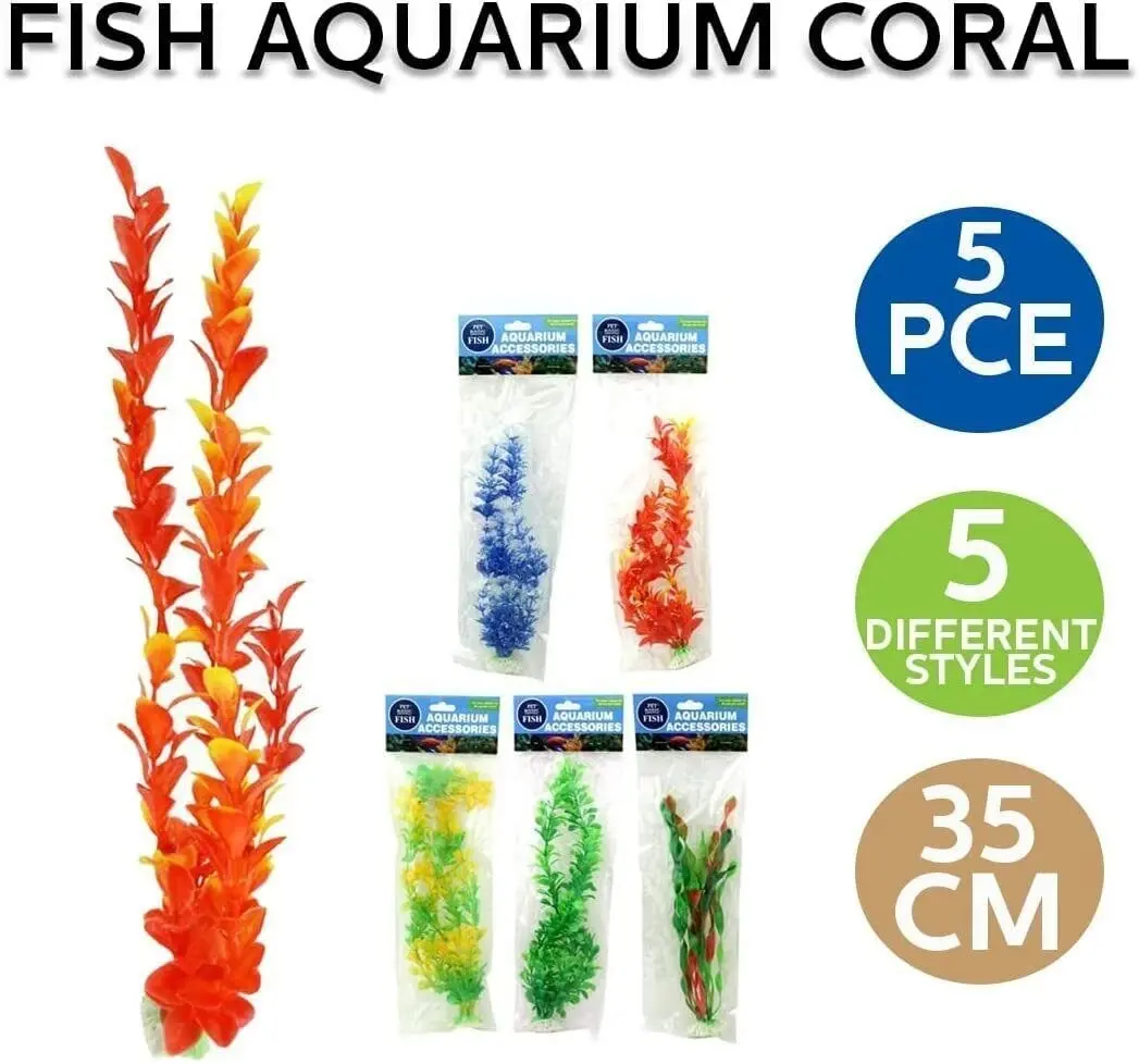 Pet Basic Fish Aquarium Coral 35cm Aquarium Ornament Artificial Flower