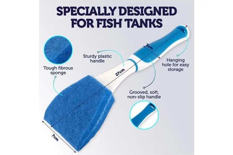 Pet Basic 248698-2PK Fish Aquarium Scrubber Small 27cm