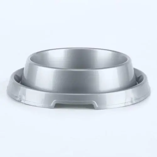 Pet Basic 2PK Dog Bowl Anti-Ant Grey 22.5cm x 16.5cm x 5.5cm - 183029