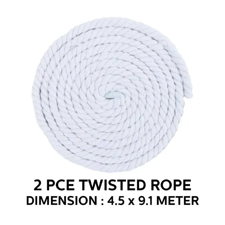 [2Pce] Krafters Korner Twisted Rope - White & Cream (4.5M - 9.1M)