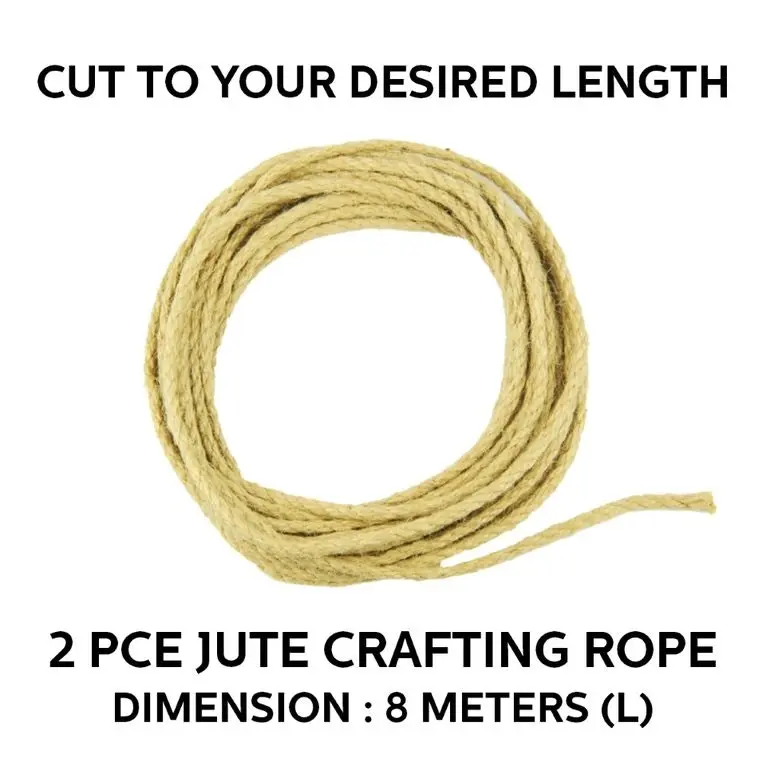 [2Pk X 2Pce] Krafters Korner Jute Crafting Rope - Natural Colour (8M)