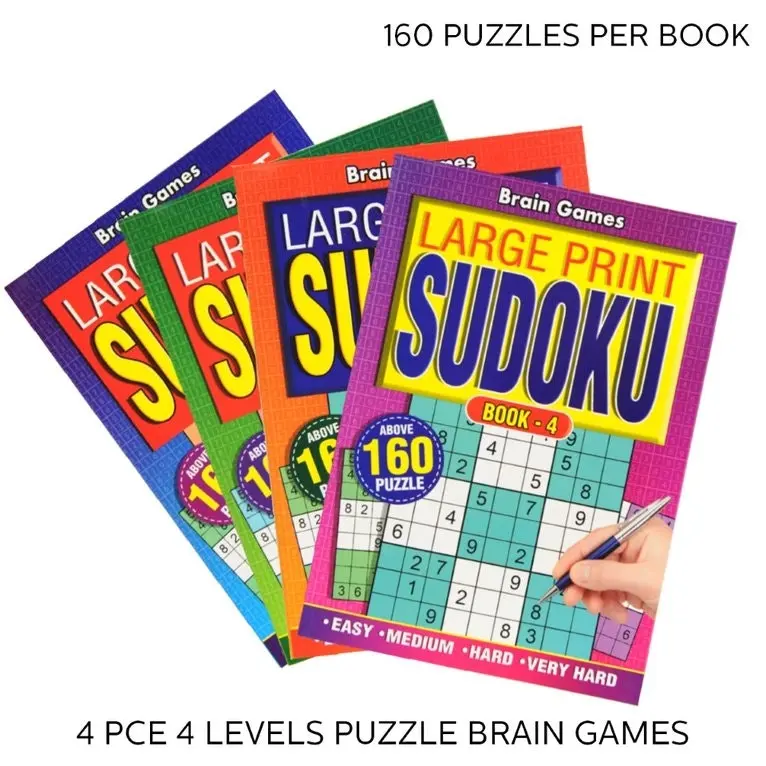 [4Pce] Sudoku Puzzle Book 160 Pages (21 30Cm)