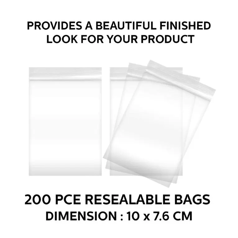 [2Pk X 100Pce] Krafters Korner Resealable Bags - Clear (10 X 7.6 Cm)