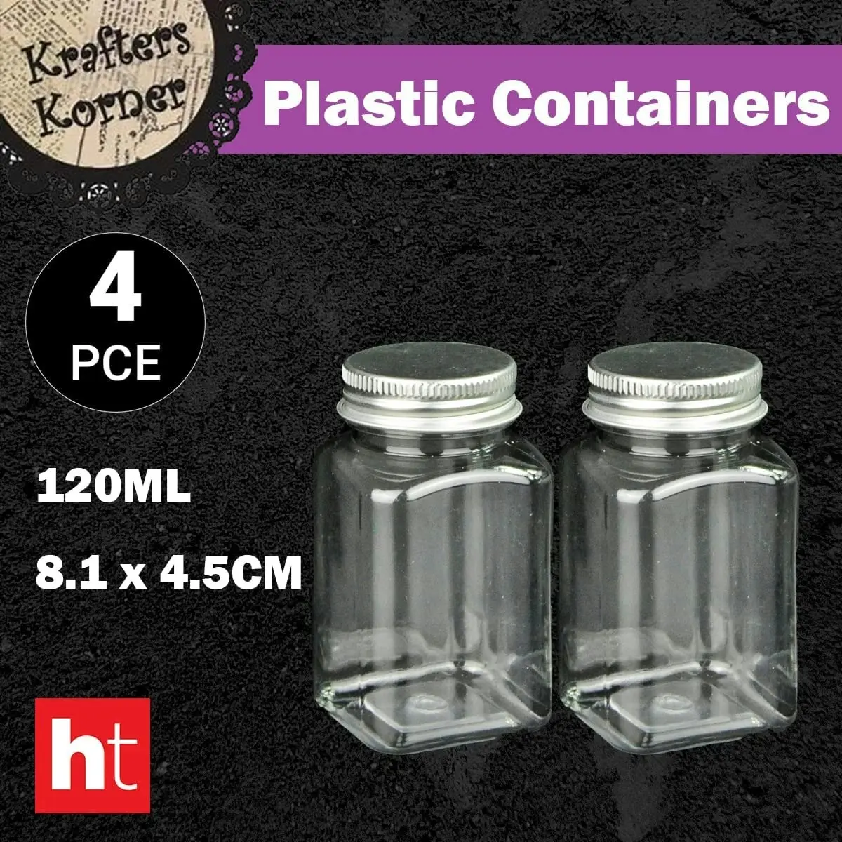 [2Pk X 2Pce] Krafters Korner Plastic Storage 120ML