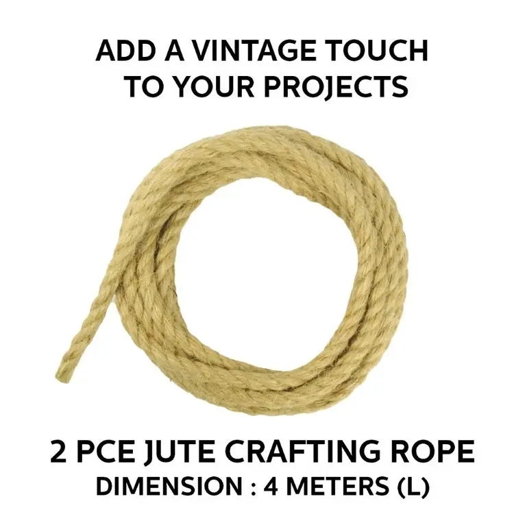 [2Pk X 2Pce] Krafters Korner Jute Crafting Rope - Natural Colour (4M)