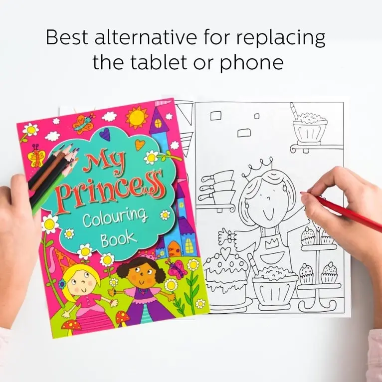 [4Pce] Girls Colouring Book A4 Size Endless Fun Colouring Activity (2720Cm)