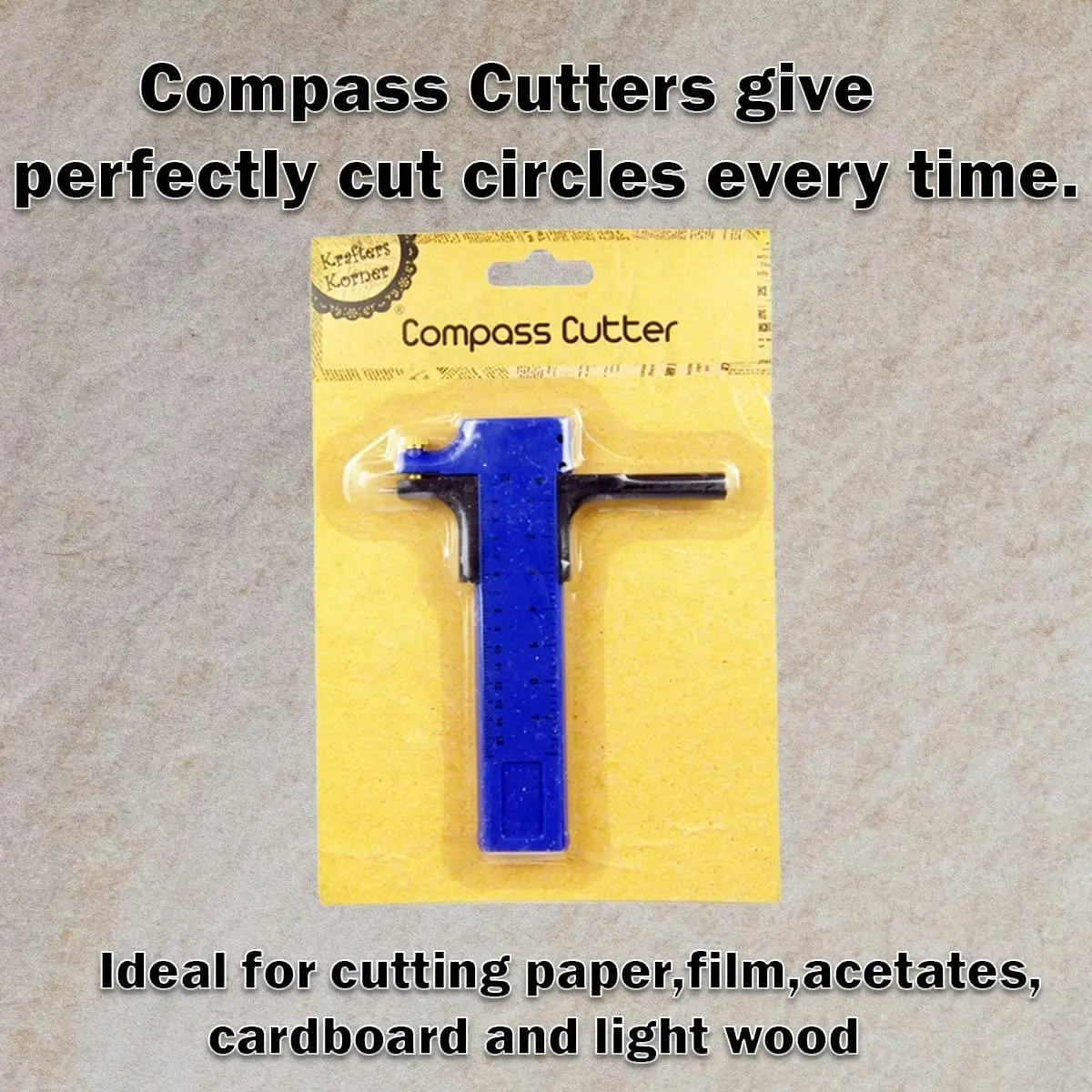 Krafters Korner Compass Cutter Cuts Perfect Circles for Paper Vinyl Rubber Leather