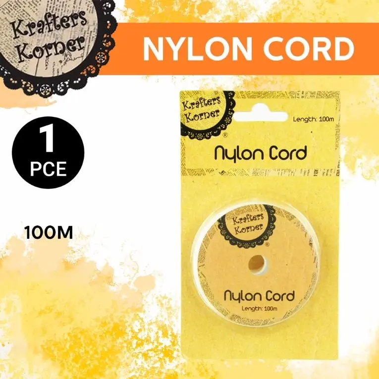 Krafters Korner Craft Nylon Cord - Silver (100m)