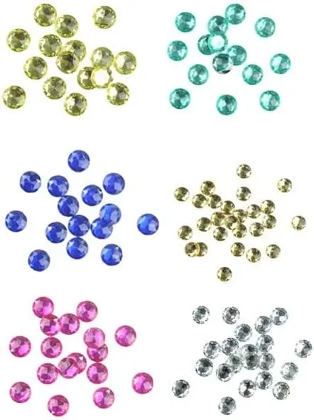 [6Pk] Krafters Korner Diamond Gemstone Embellish - Multi Color (20G)