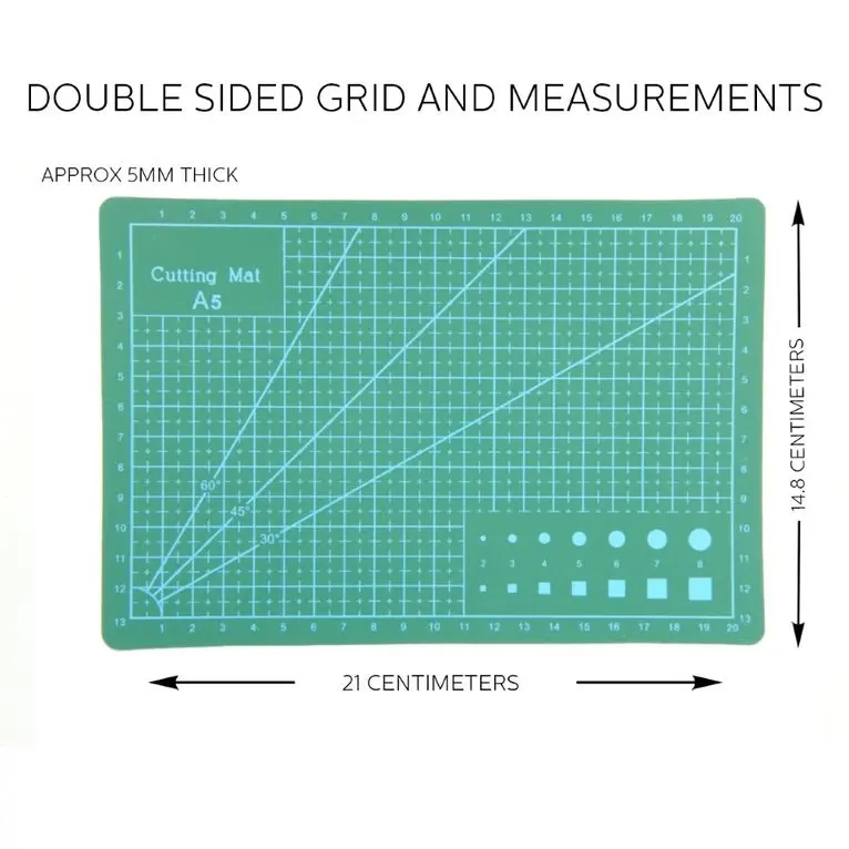 Krafters Korner A5 Cutting Mat - Necessary For Different Art And Craft Projects (14.8 X 21Cm)
