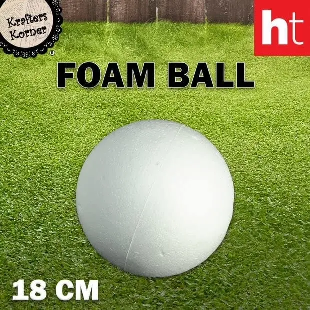 Krafters Korner Foam Balls - Lightweight- White (18Cm)