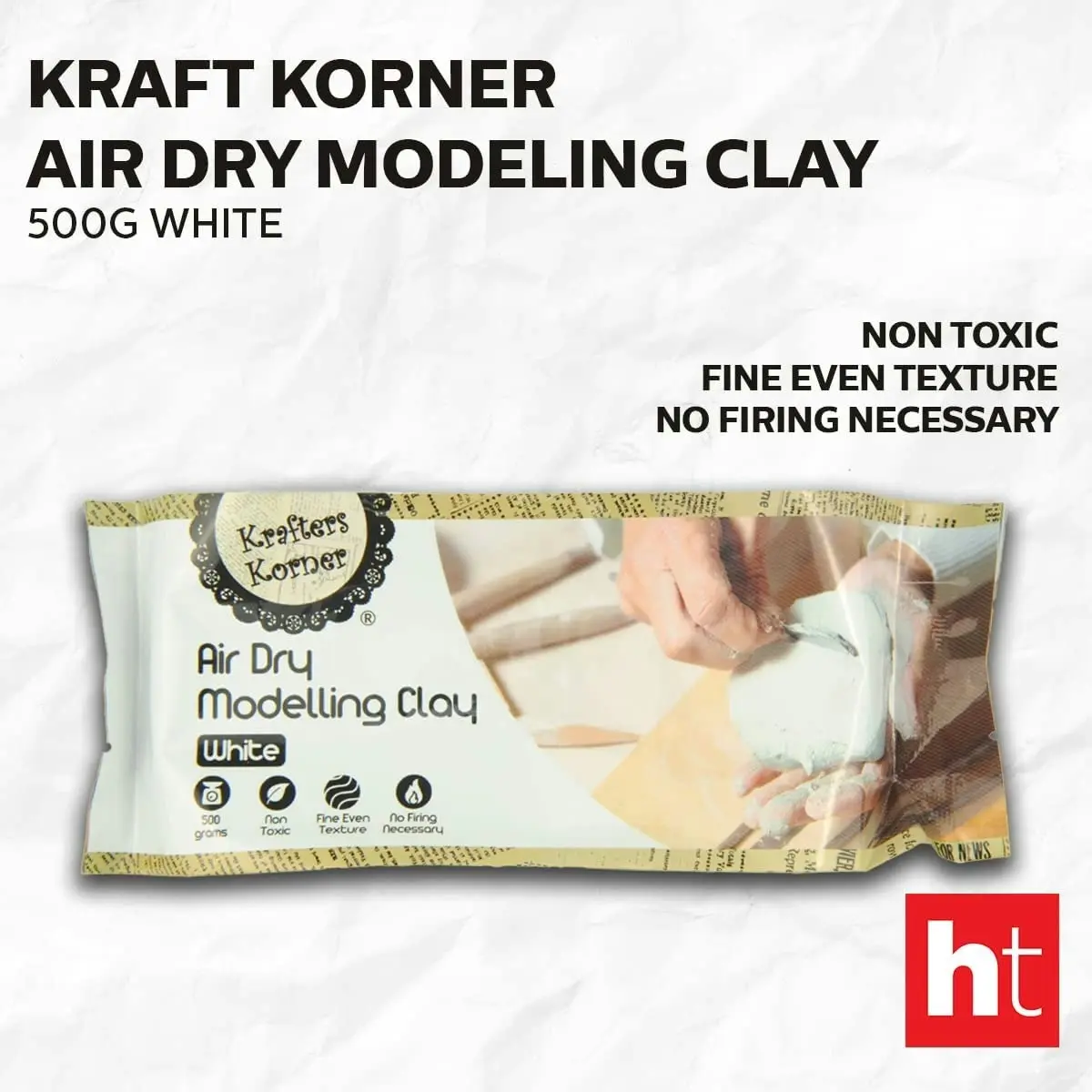 Krafters Korner Modeling Clay 500g White