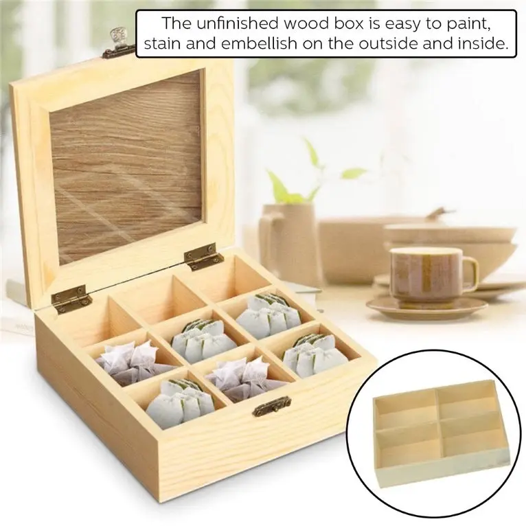 Krafters Korner Wooden Jewellery Box - Natural Color (15X12X7Cm)