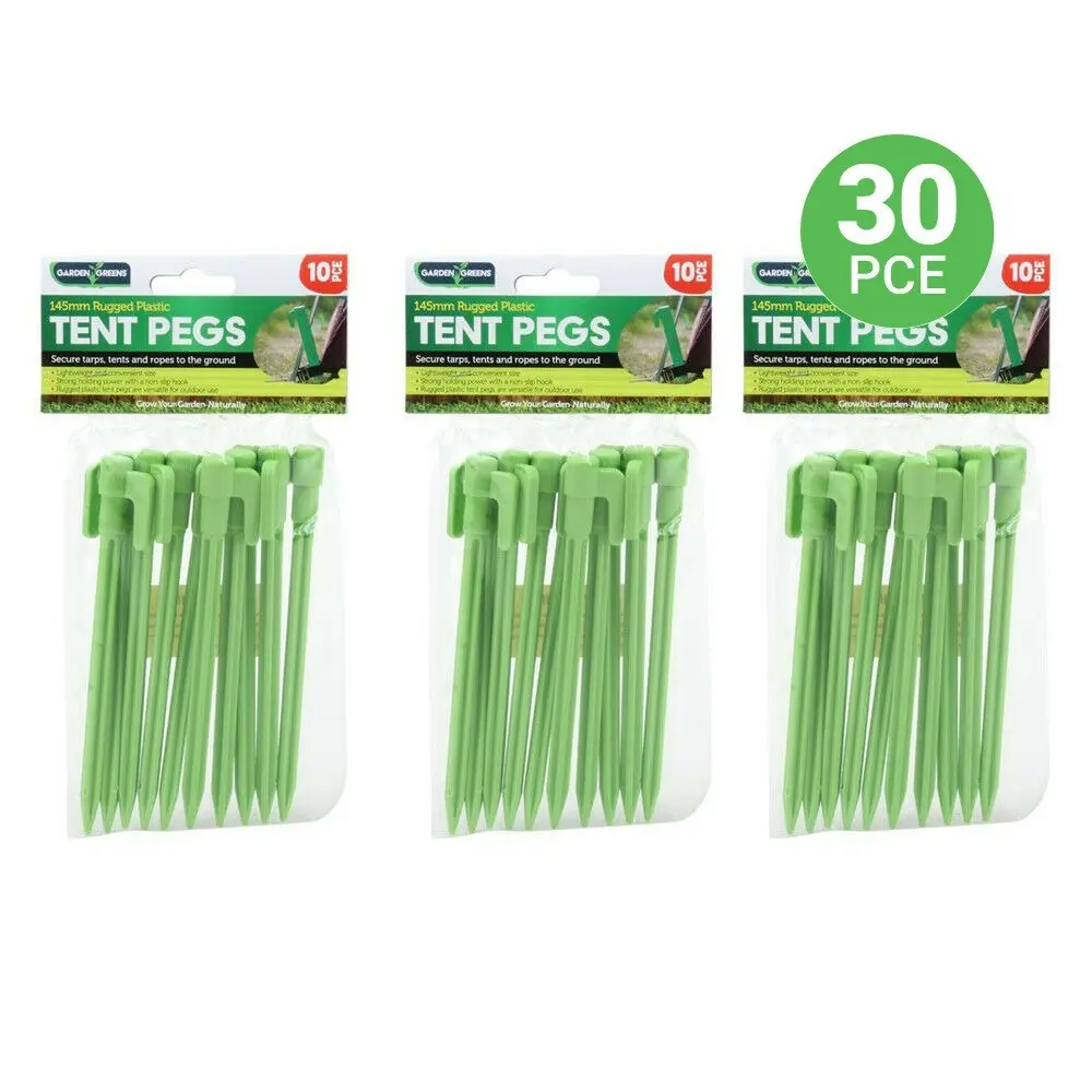 Garden Greens 30PCE Tent Pegs 14.5cm x 2.4cm x 1cm Camping Tent Stakes