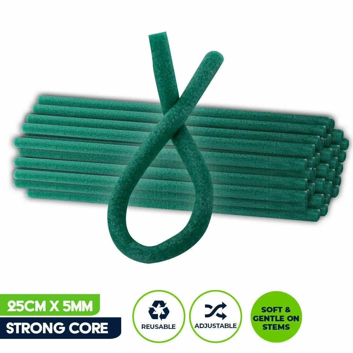 Garden Greens 96PCE Plant Twist Ties Soft Foam Strong Adjustable Reusable 25cm