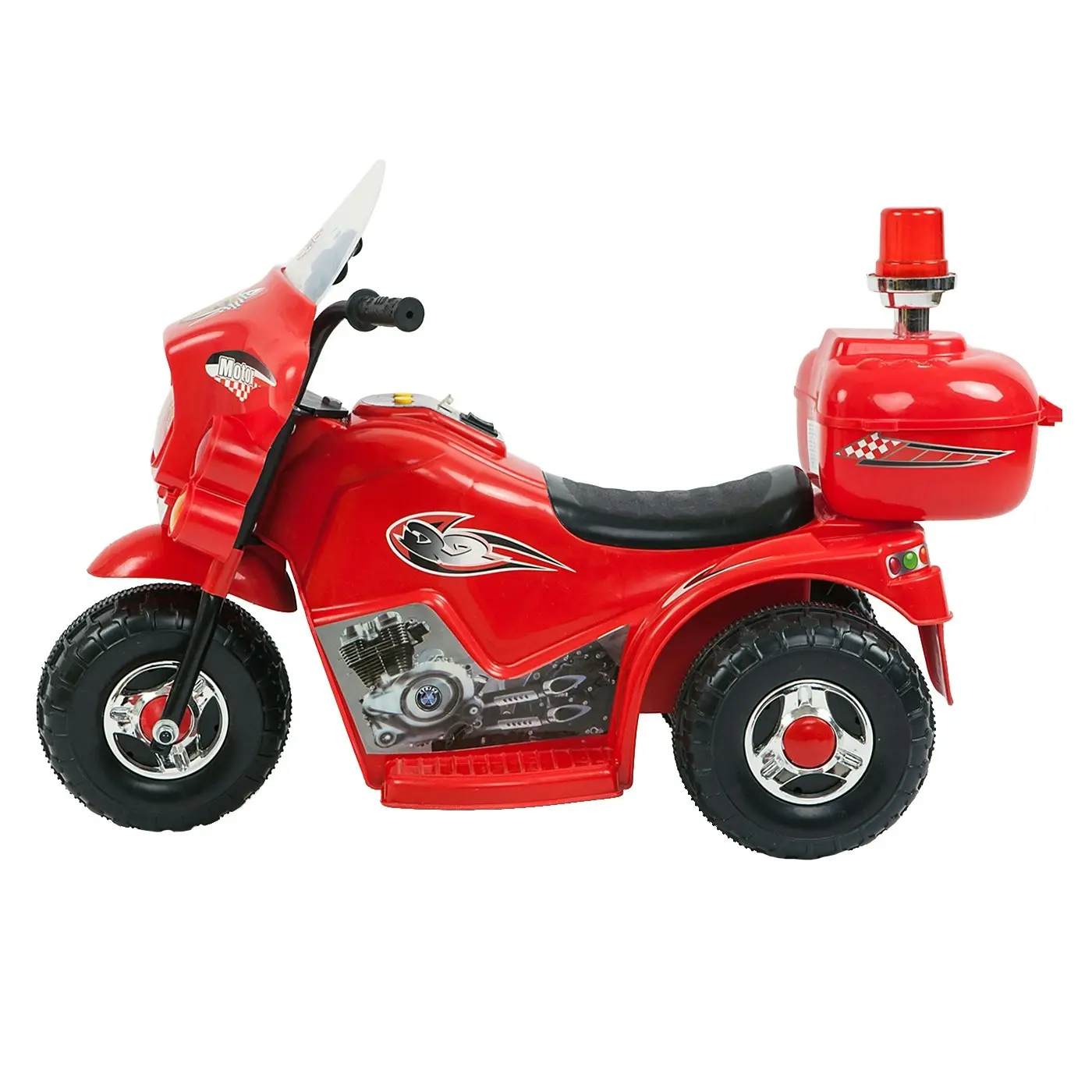 Children's Electric Ride-on Motorcycle (Red) Rechargeable, Up To 1Hr