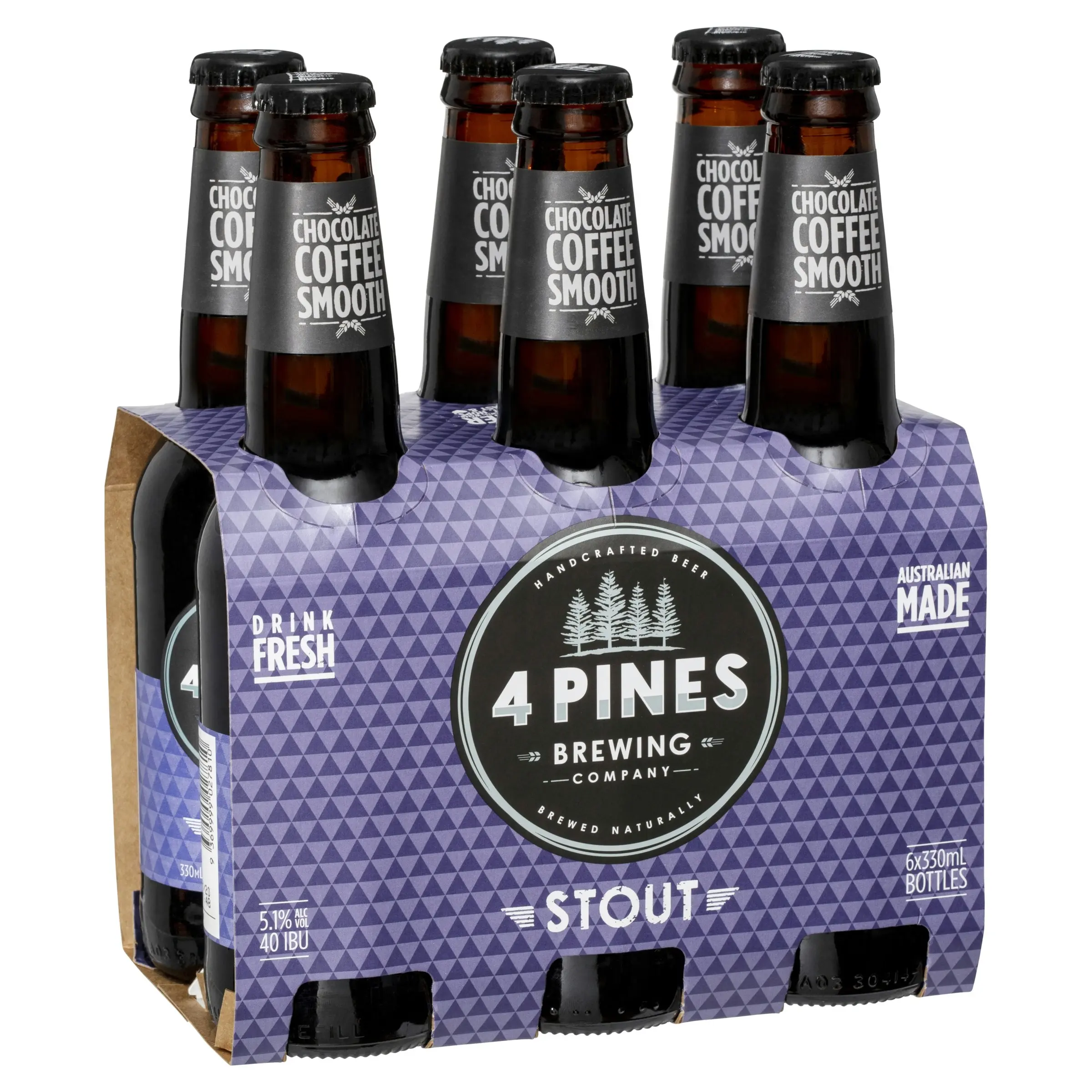 4 Pines Nitro Stout Beer 24 x 330mL Bottles