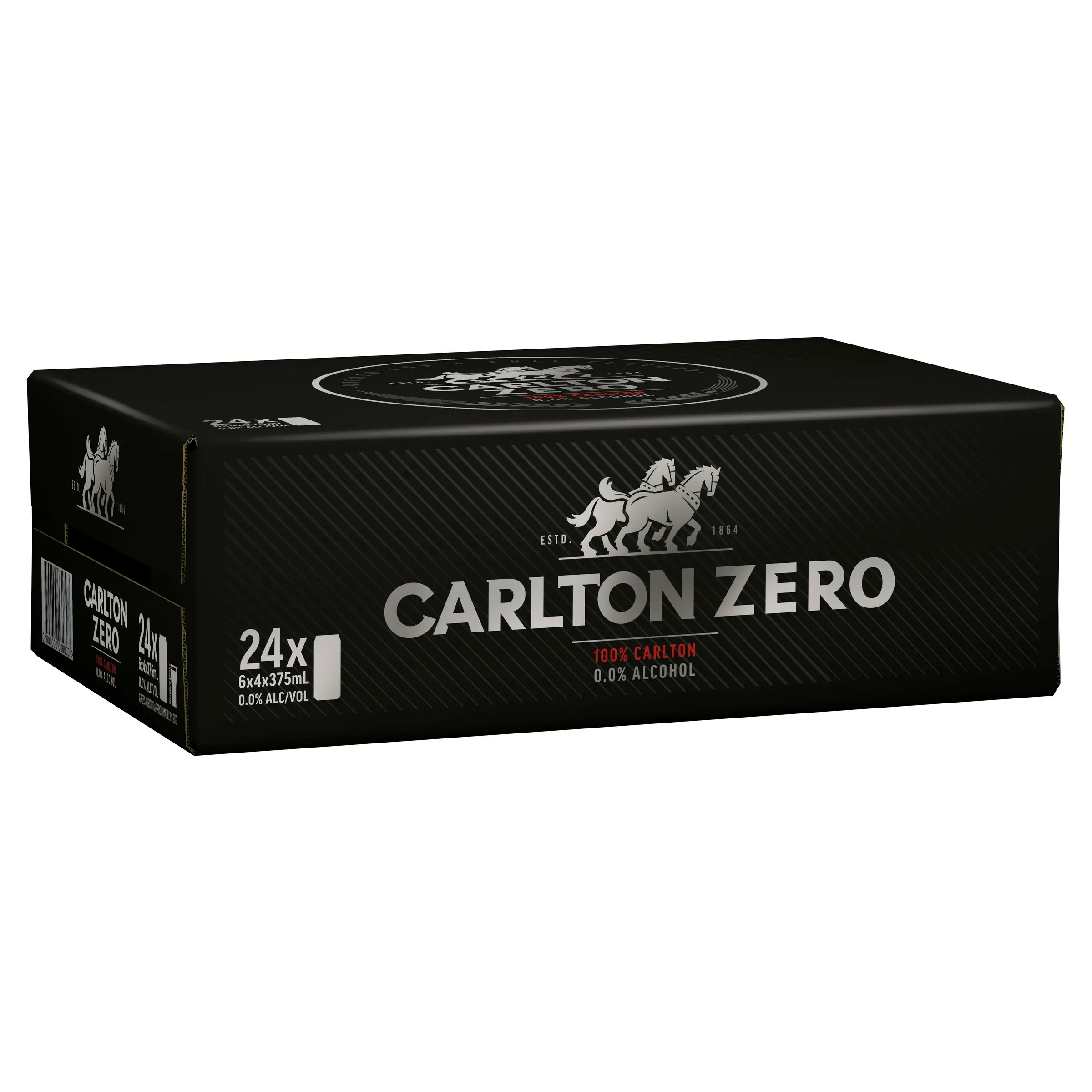 Carlton Zero Beer Case 24 x 375mL Cans