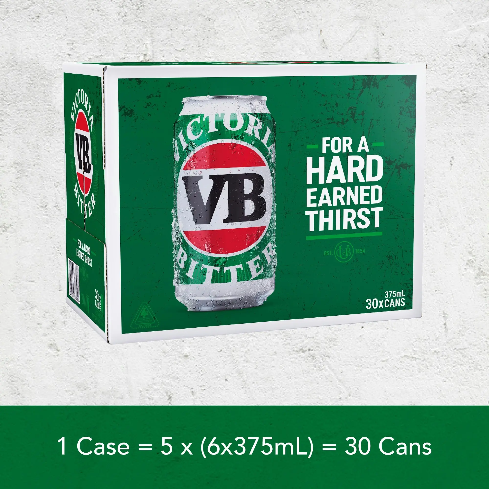 Victoria Bitter Beer Case 30 x 375mL Cans