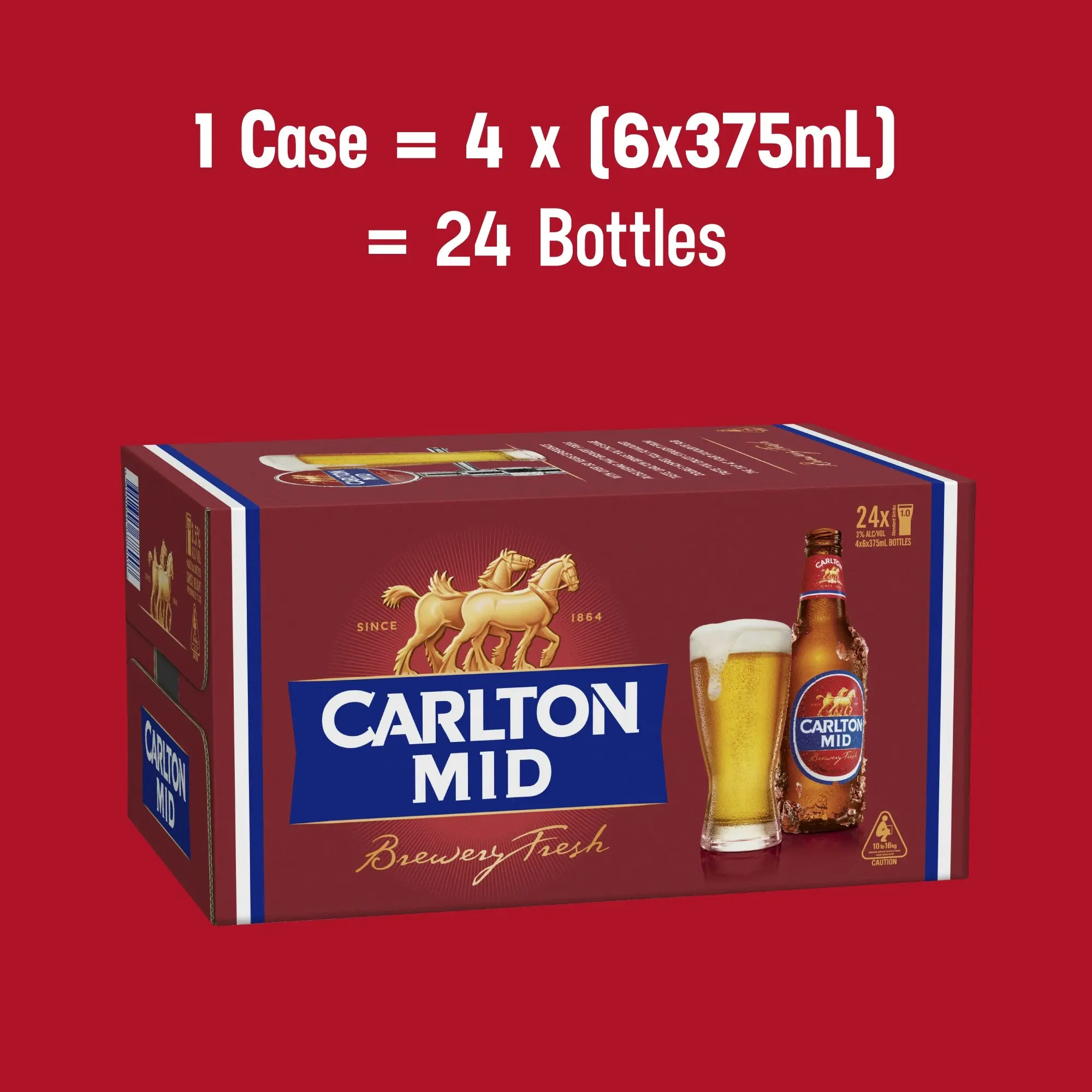 Carlton Mid 24 x 375mL Bottles