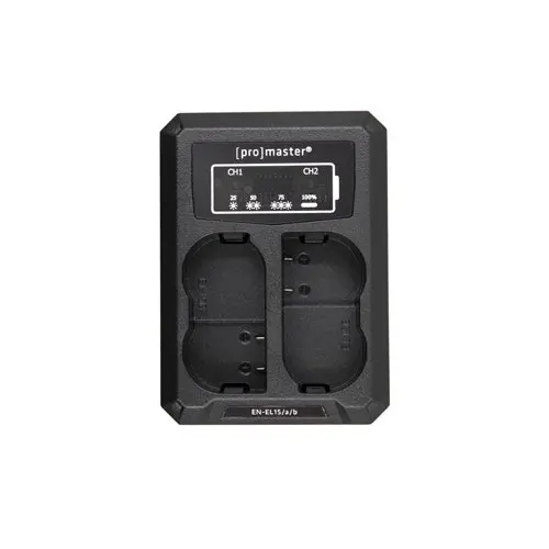 ProMaster Dually Charger - USB - Nikon EN-EL15B, EN-EL15A, EN-EL15