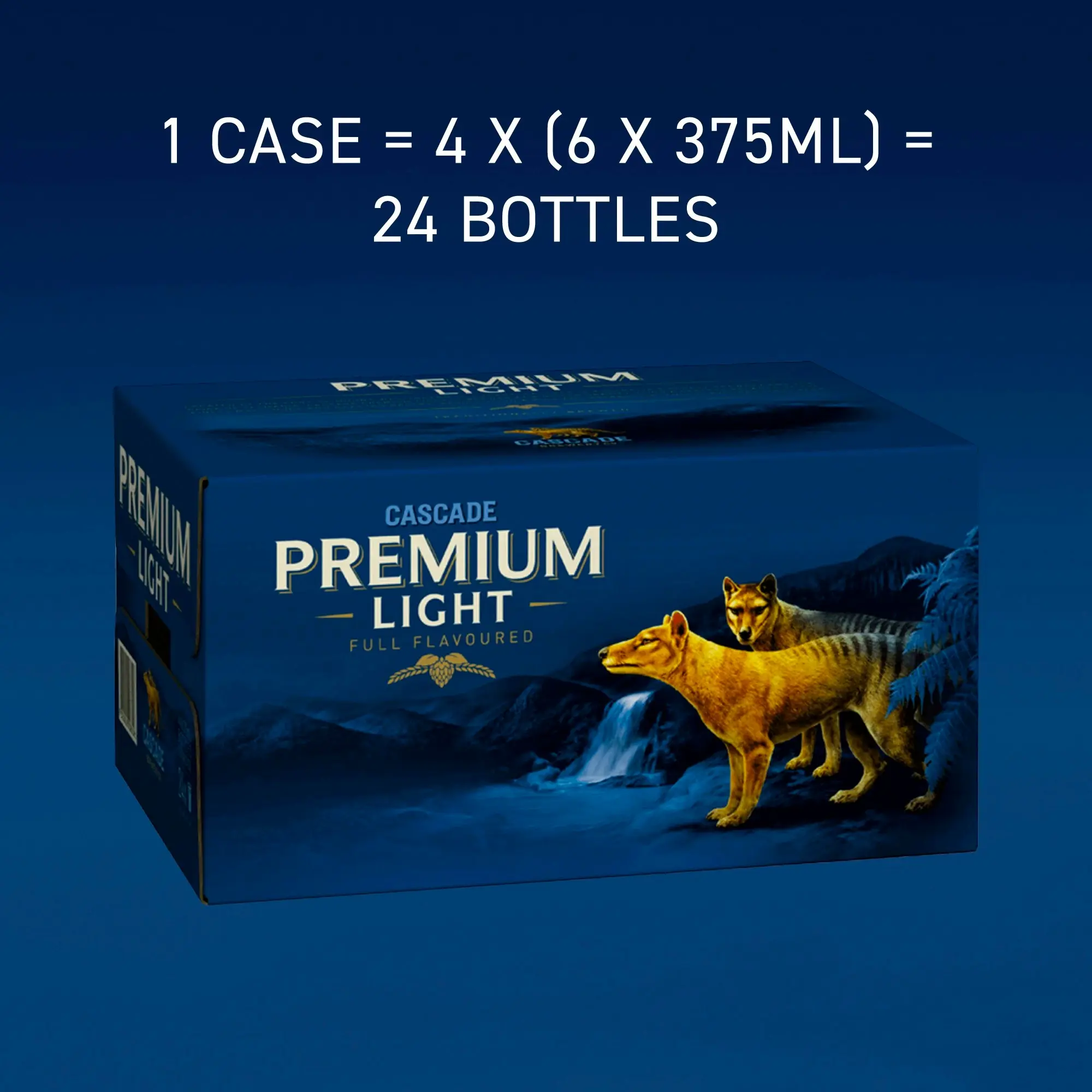 Cascade Premium Light Beer Case 24 x 375mL Bottles 2.4%