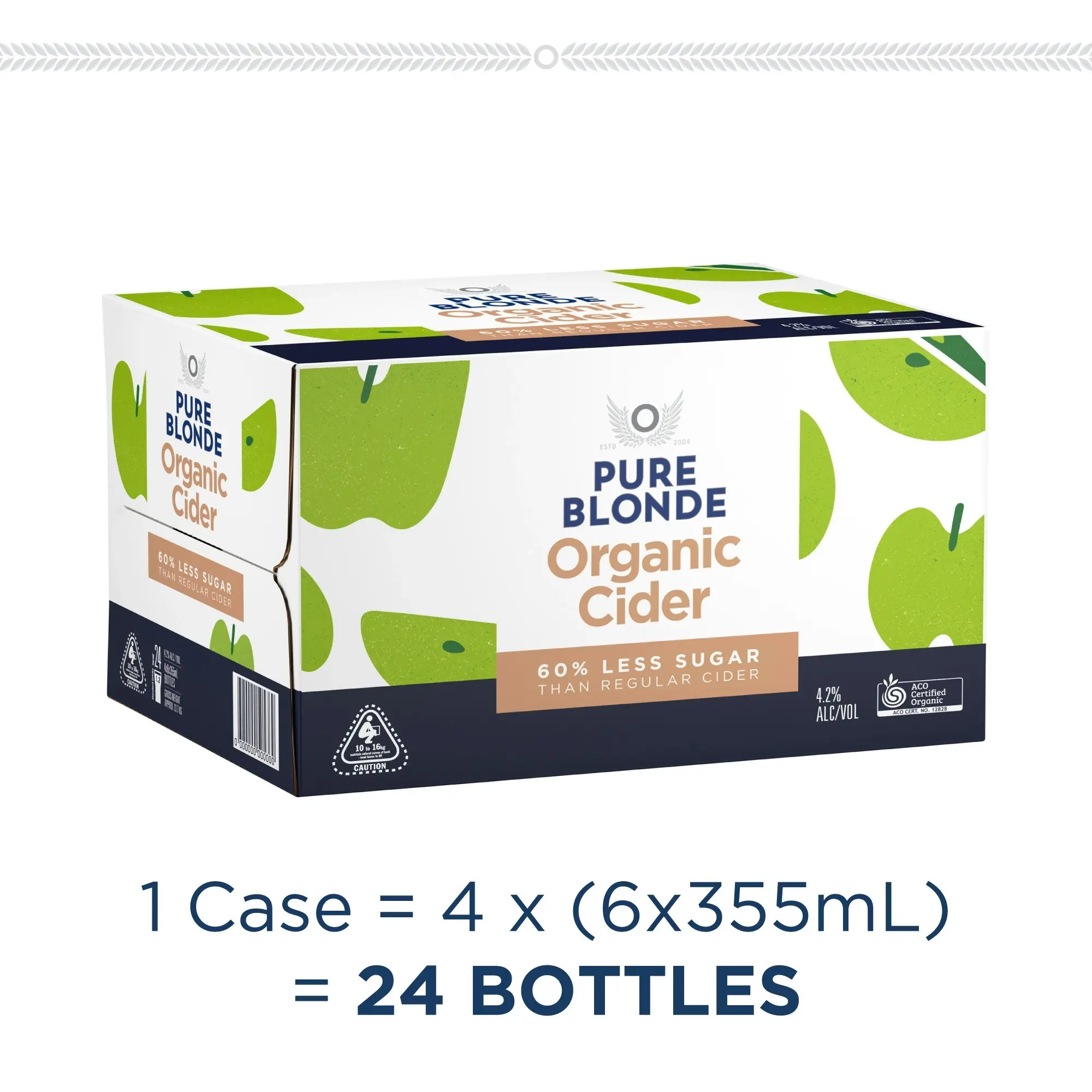 Pure Blonde Organic Cider Case 24 x 355mL Bottles