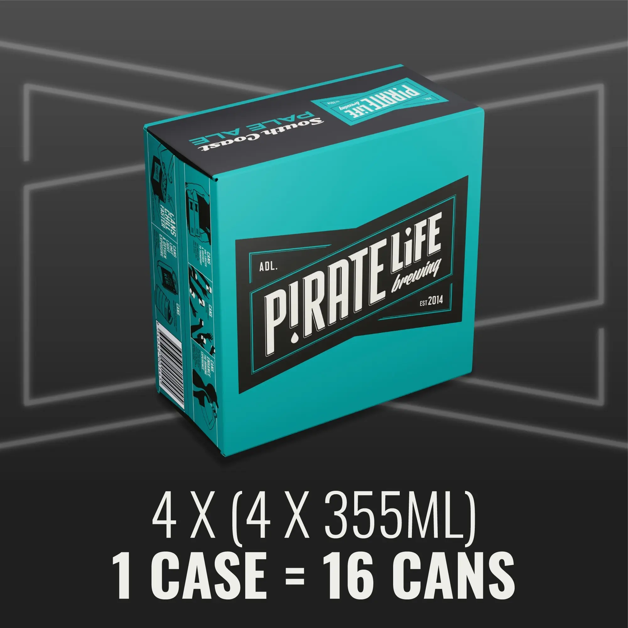 Pirate Life Brewing South Coast Pale Ale 16 Case x 355mL Cans