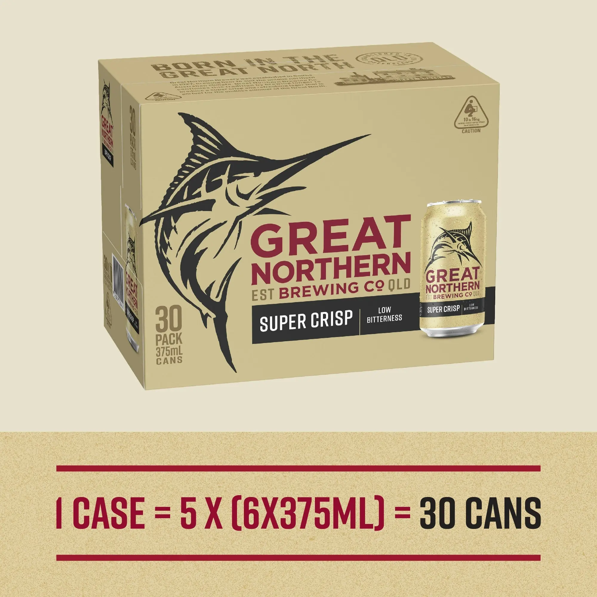 Great Northern Super Crisp Lager Beer Case 30 x 375mL