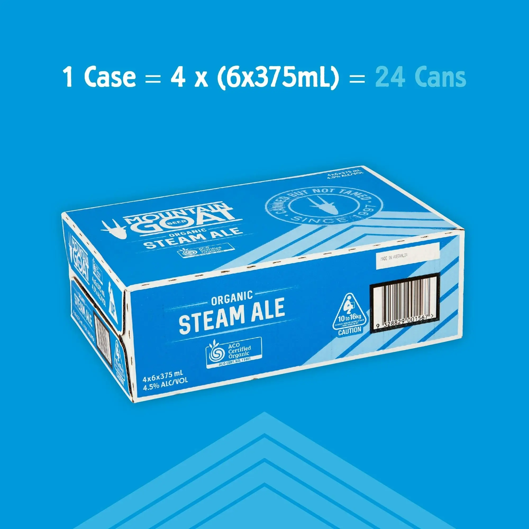 Mountain Goat Steam Ale Beer 24 x 375mL Cans