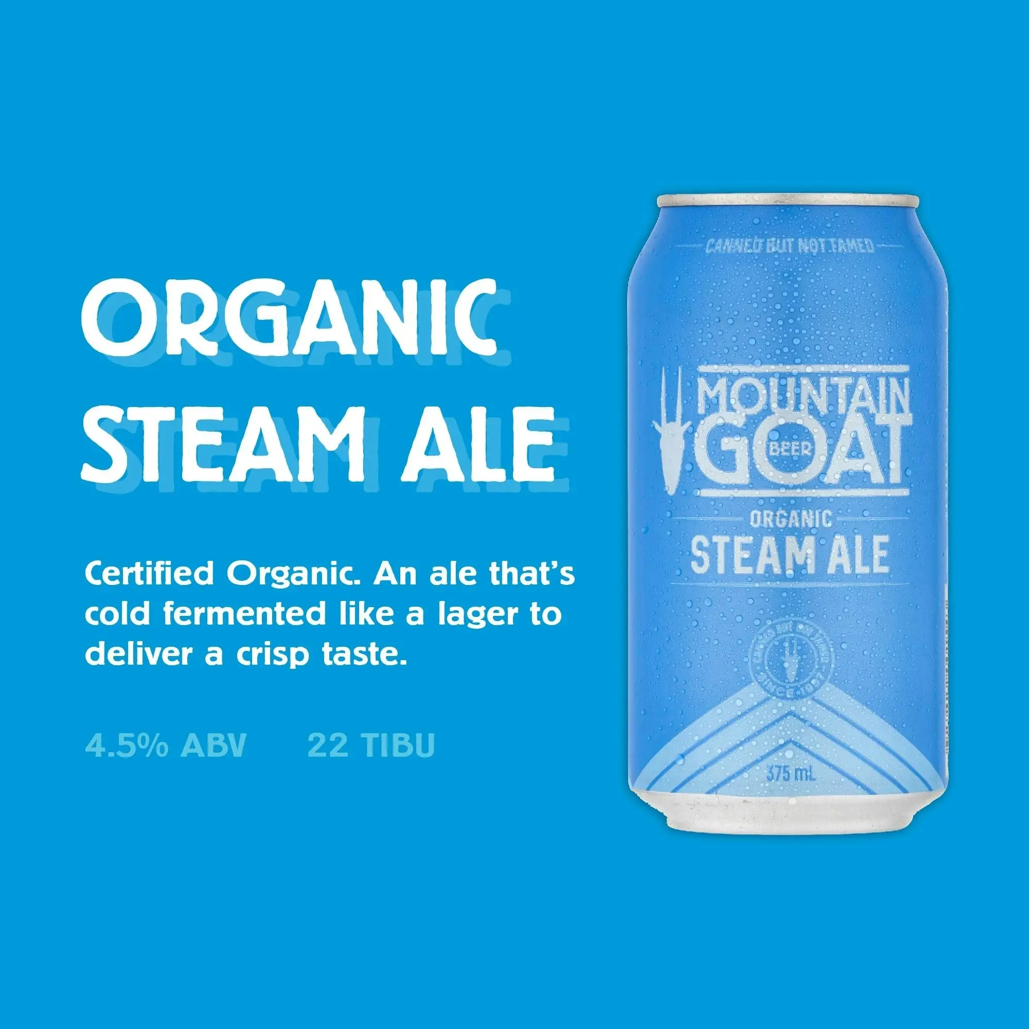 Mountain Goat Steam Ale Beer 24 x 375mL Cans