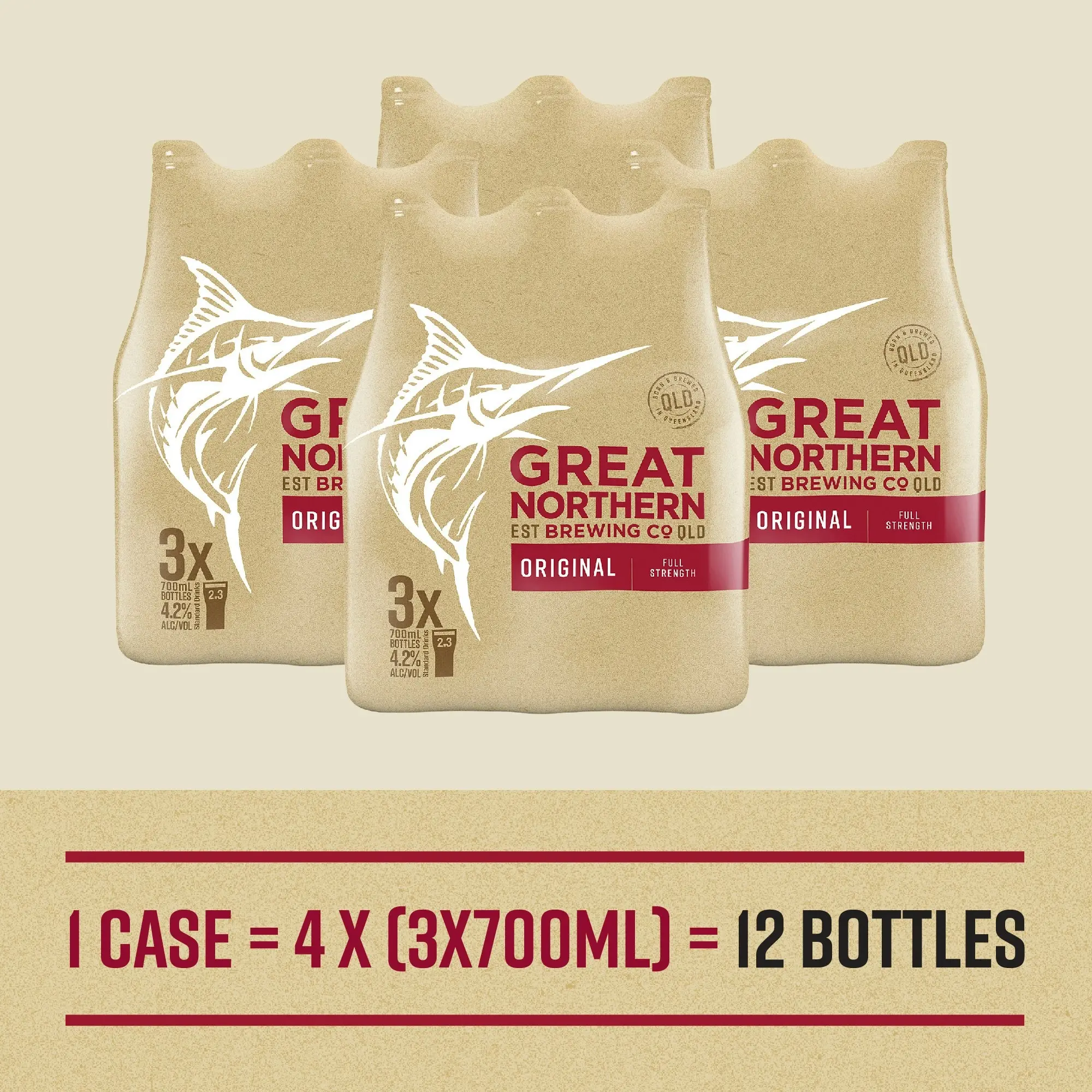 Great Northern  Original Lager Beer Case 12 x 700 mL Bottles