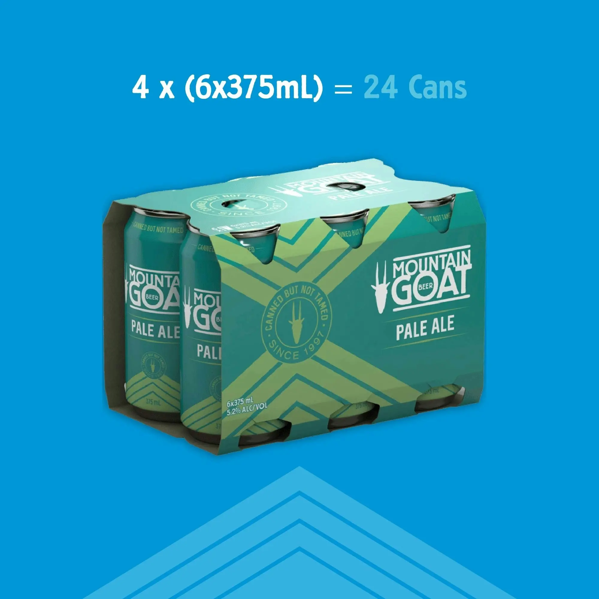 Mountain Goat Pale Ale Beer 24 x 375mL Cans