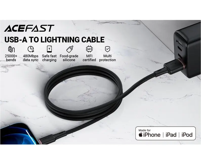 ACEFAST MFi Charging Data Cable C2-02 USB-A to Lightning