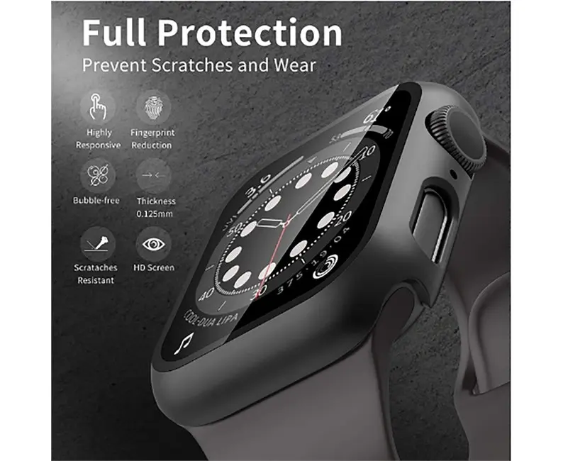 Apple Watch Series 7 Tempered Glass Case 360 Full Cover 41mm Black