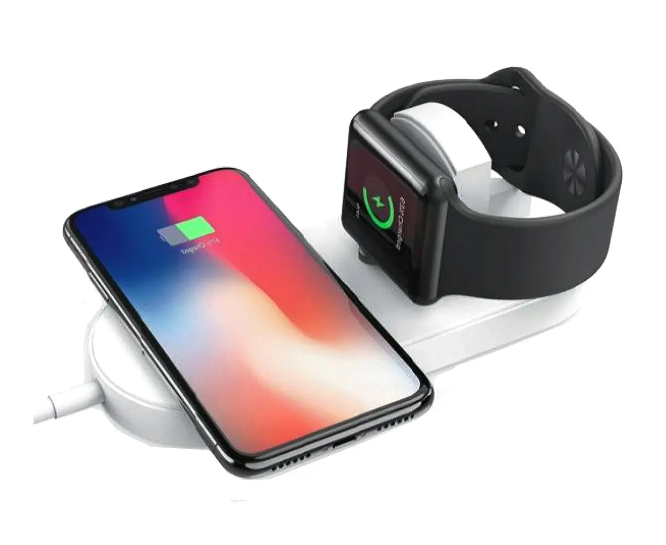 NexGen 10W 2-in-1 Dual Wireless Charging Pad (including for Apple Watch)