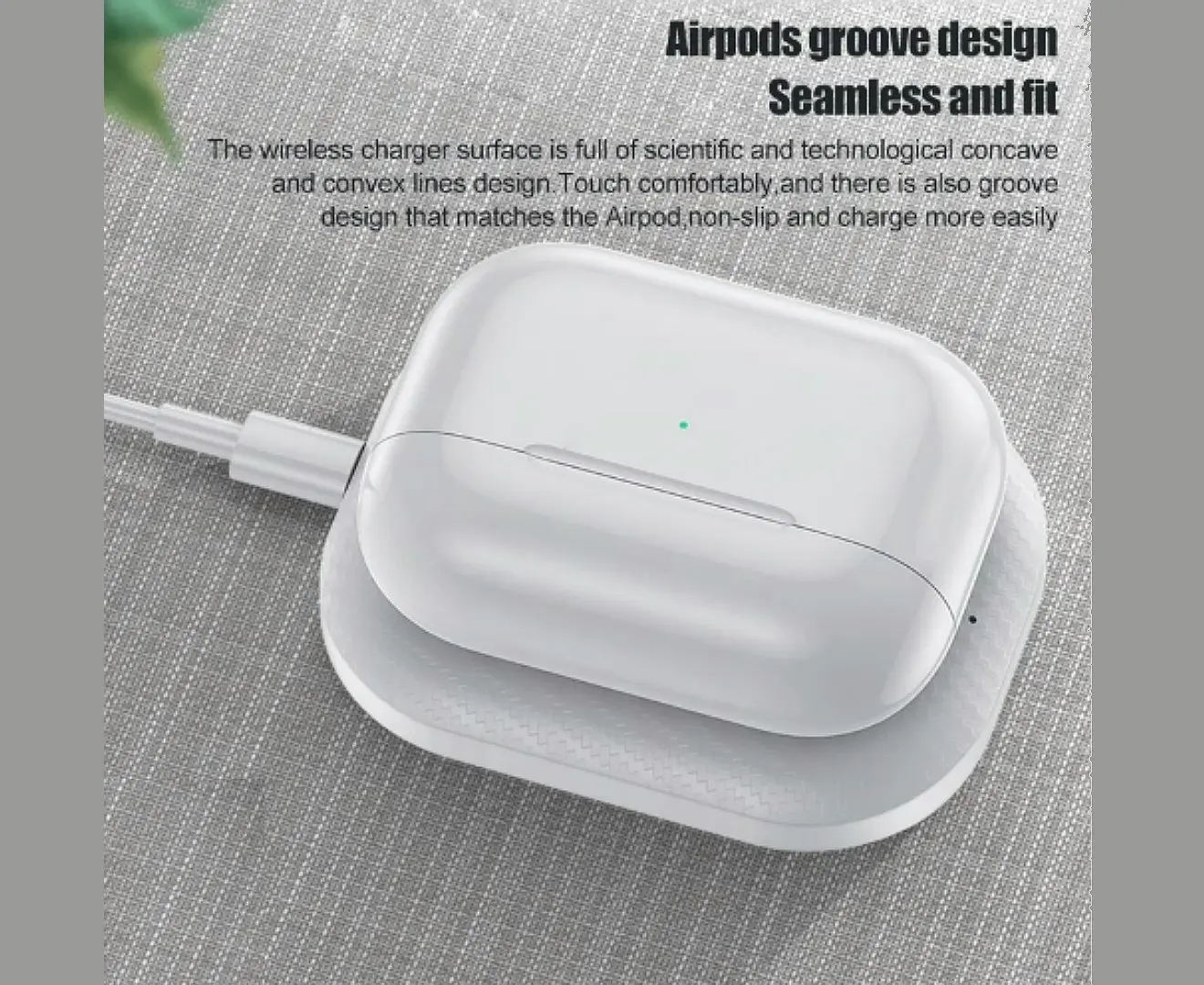 Air Nest Pro Mini Wireless Charger for Apple Airpods Pro and Apple Airpods (Wireless Charging Enabled)