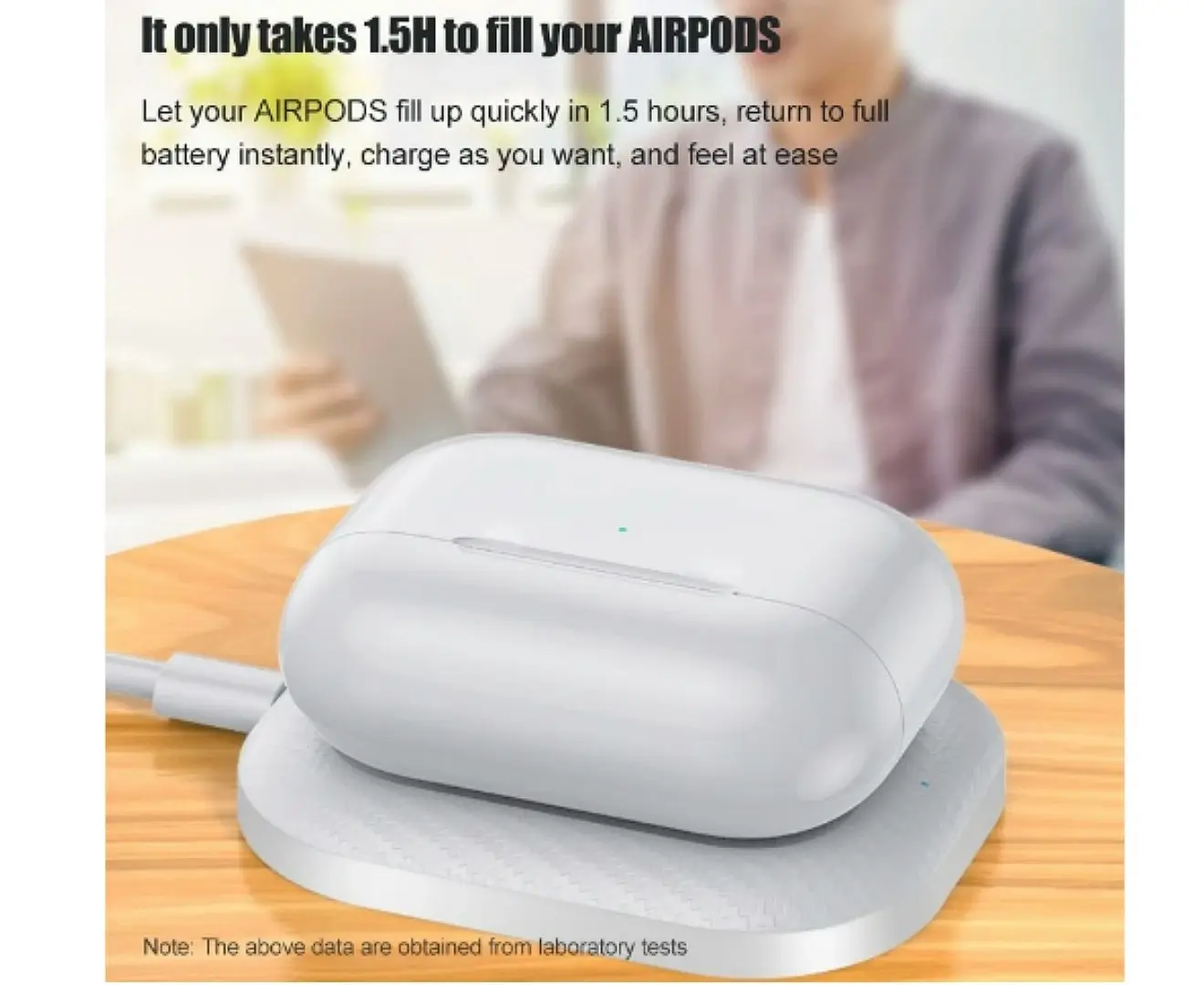 Air Nest Pro Mini Wireless Charger for Apple Airpods Pro and Apple Airpods (Wireless Charging Enabled)