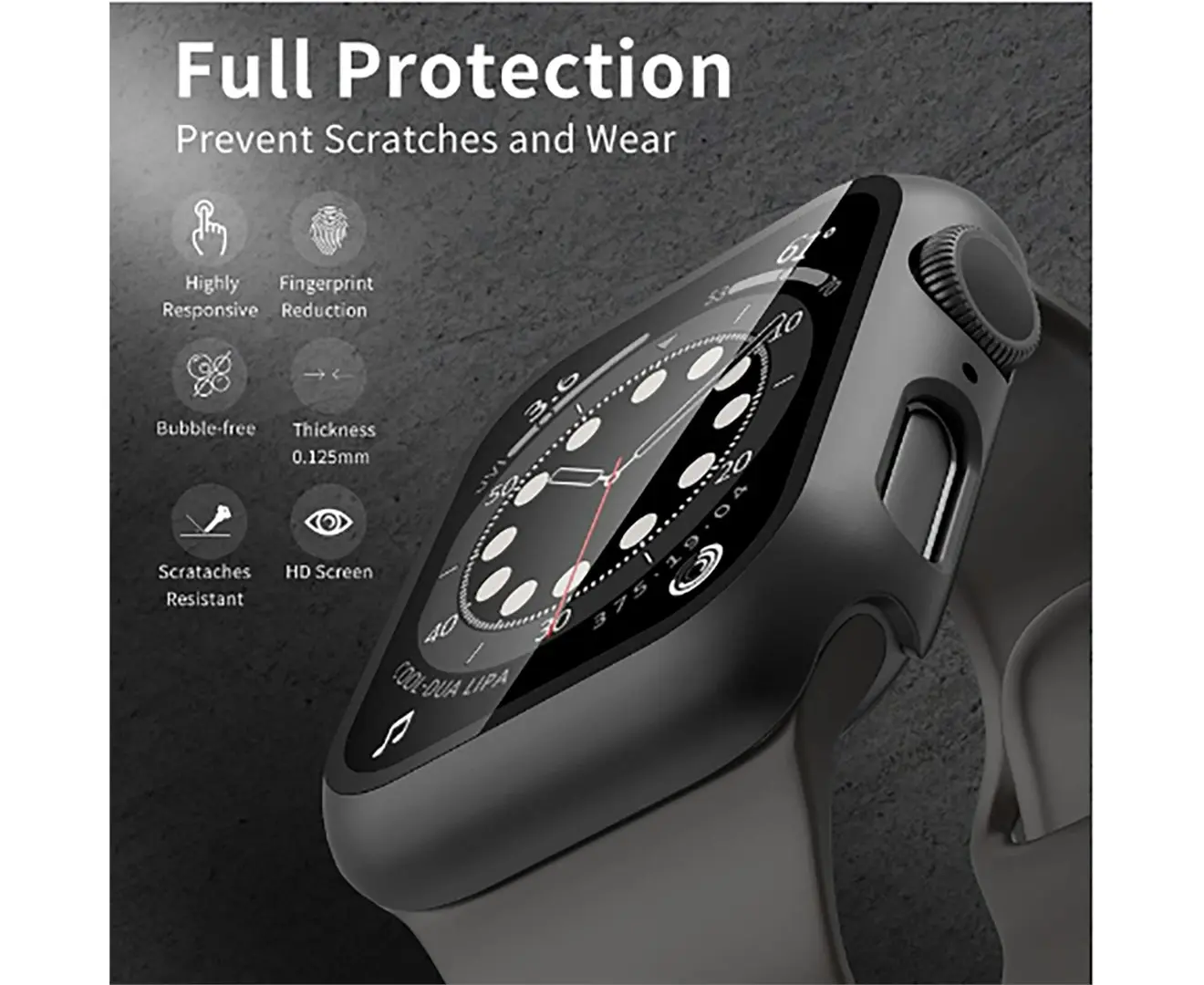 Apple Watch Tempered Glass Case 360 Full Cover 38mm Black