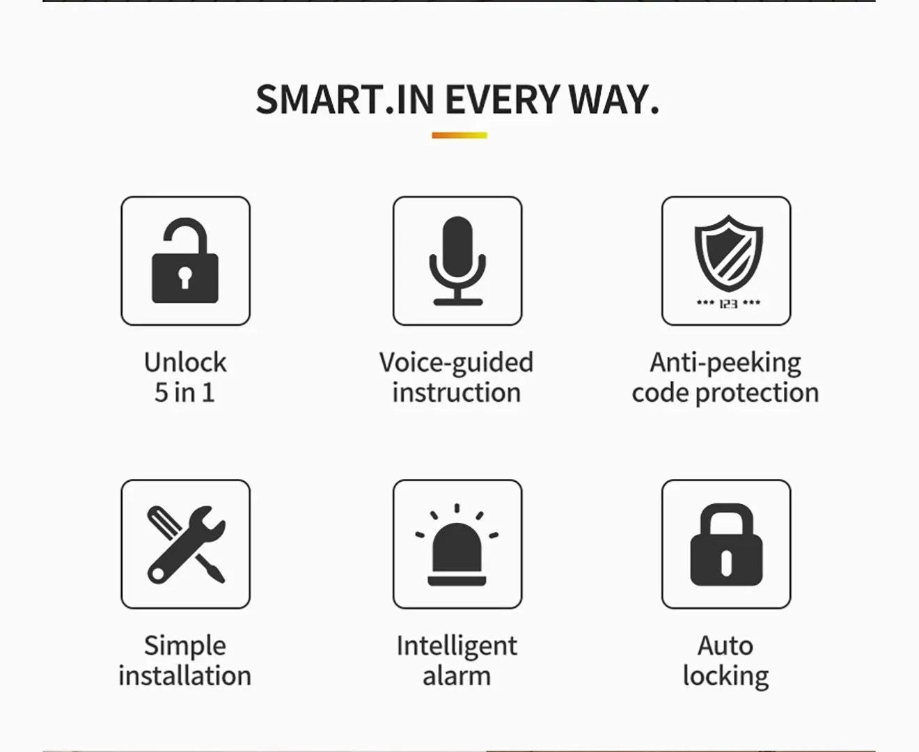 SEKURIT Fingerprint Smart Door Lock with APP CONTROL and Code Entry