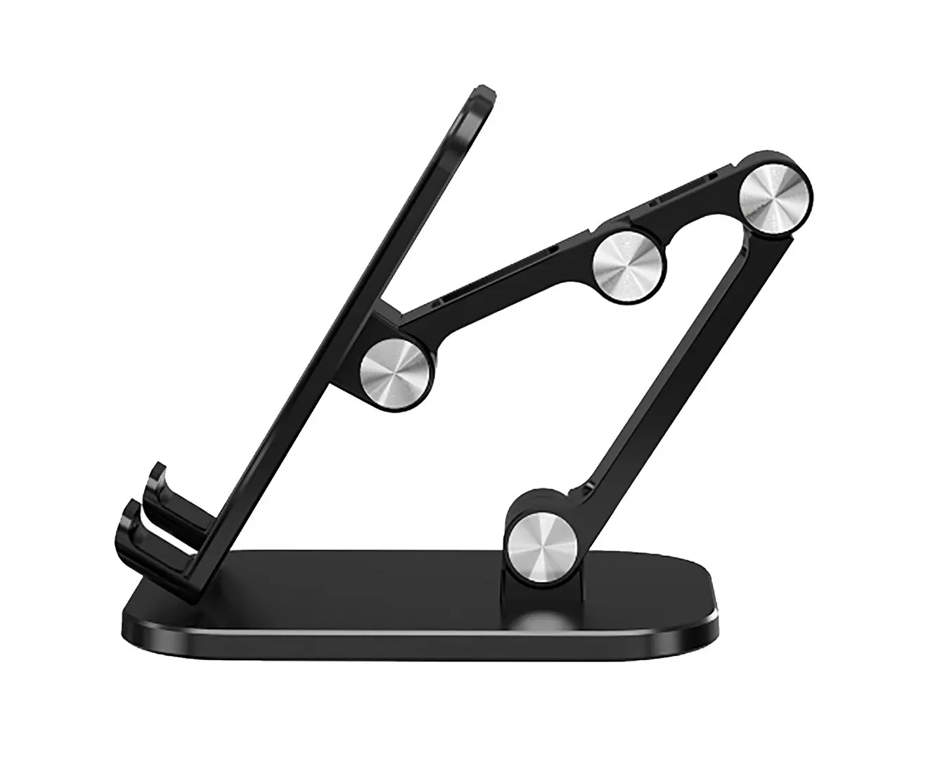 Orotec Universal Folding Desktop Phone Holder for Smart Phones and Tablets, Black