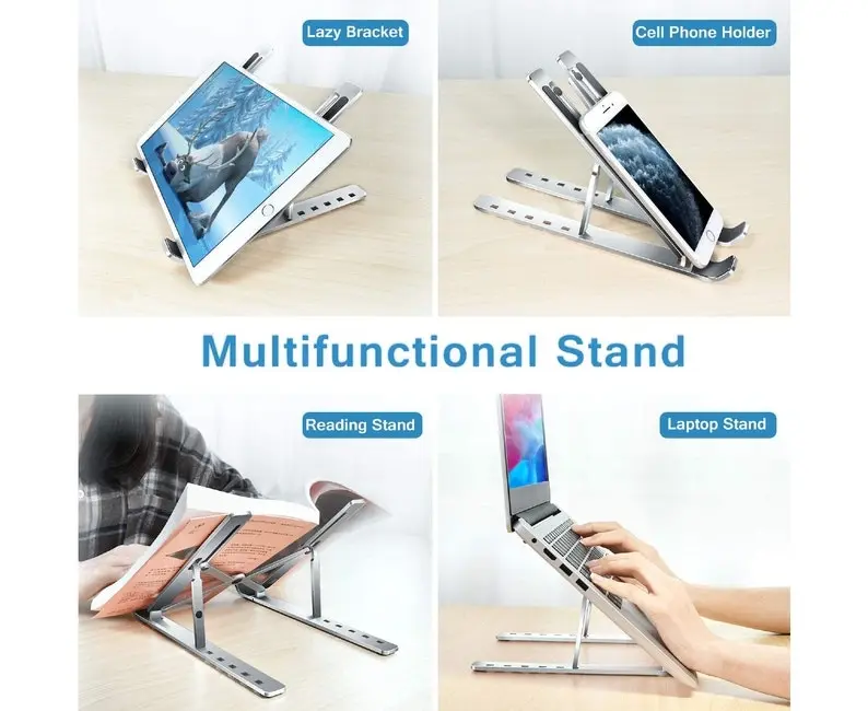 Folding Stand for Laptops, Tablets, Smart Phones WHITE