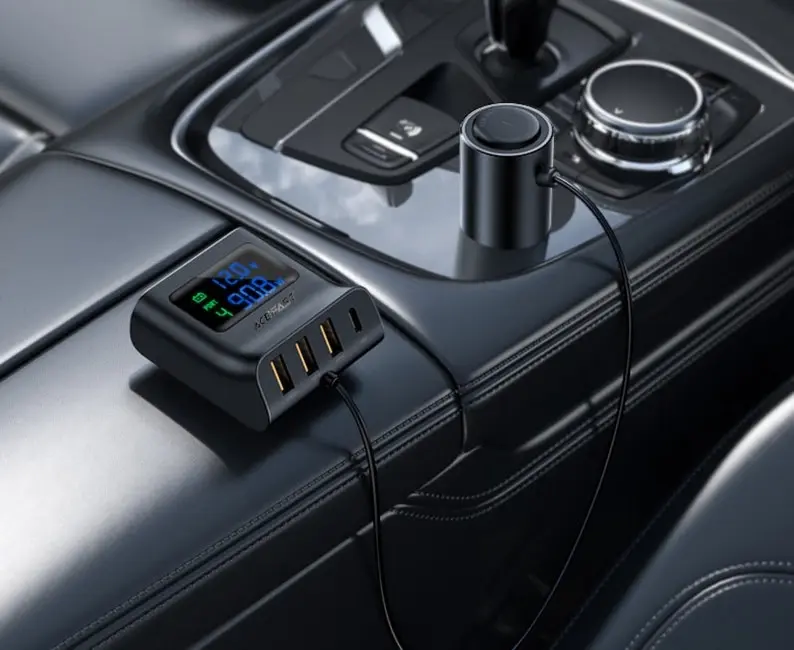 ACEFAST Fast Charge Car HUB Charger B8 (3xUSB-A+1xUSB-C)