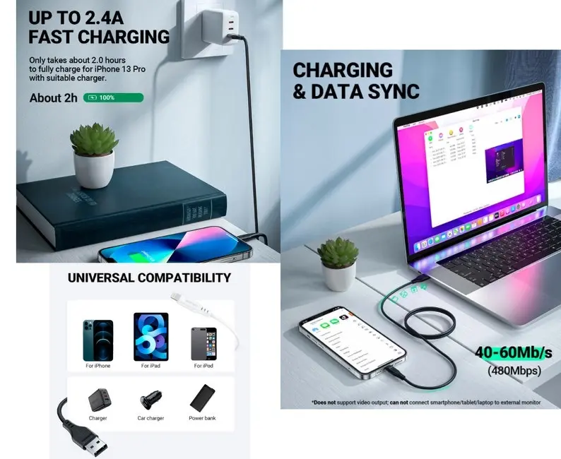 ACEFAST MFi Charging Data Cable C3-02 USB-A to Lightning