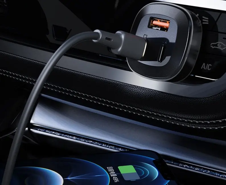 ACEFAST Fast Charge Car Charger B3 66W (2xUSB-C+1xUSB-A)