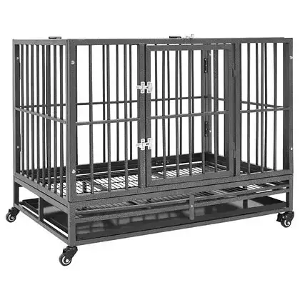 Dog Cage Kennel on Wheels