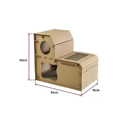 Cat Cardboard House Tree Tower Condo Scratcher