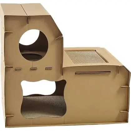 Cat Cardboard House Tree Tower Condo Scratcher