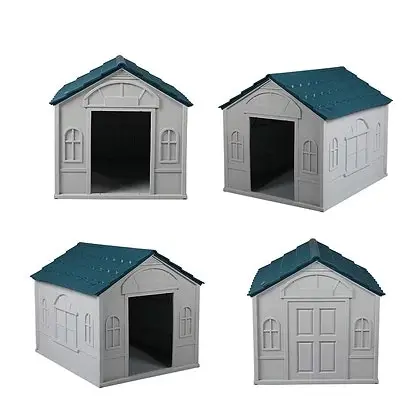 Dog Kennel Outdoor Indoor Pet Plastic Garden Large House Weatherproof Outside XL