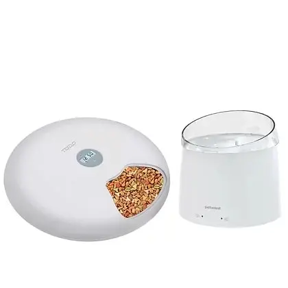 Pet Feeder and Automatic Water Fountain